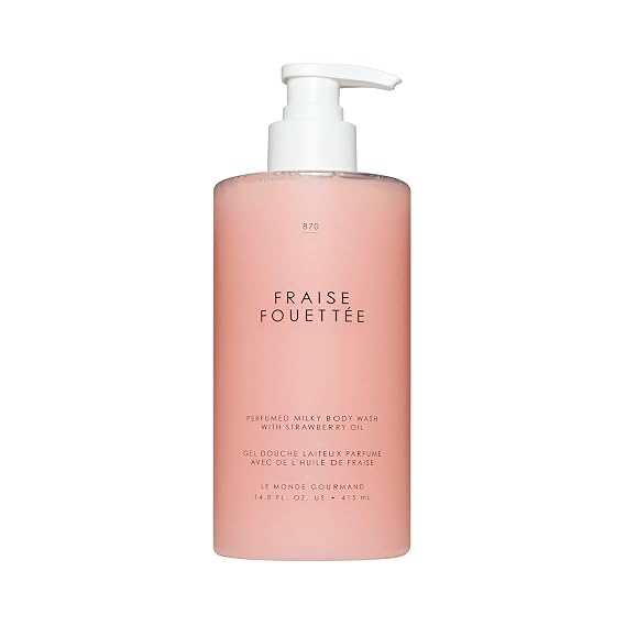 Le Monde Gourmand Fraise Fouettee Perfumed Milky Body Wash - 14 fl oz (414 ml) - Vanilla, Strawberry, Sugar Notes