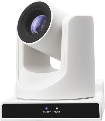SMTAV White Full HD Broadcast and Conference PTZ Camera,PoE Supported30X