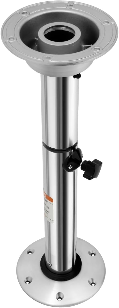Removable Campervan Table Leg, Aluminium Telescopic Removable Table Leg, Adjustable Boat & Rotatable Pedestal Stand, for Rv, Camper, Caravan Boat, Yacht Home, 22-28"