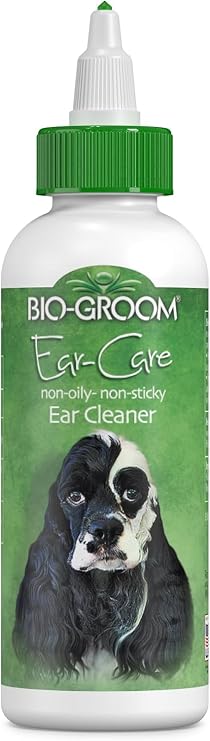 Bio-Groom Ear-Care Dog Ear Cleaner Dog Ear Care, Cruelty-Free, Made in USA, Dog Ear Drops, Gentle Wax Remover, Pet Ear Cleaner for Dogs and Cats 8 fl oz 1-Pack