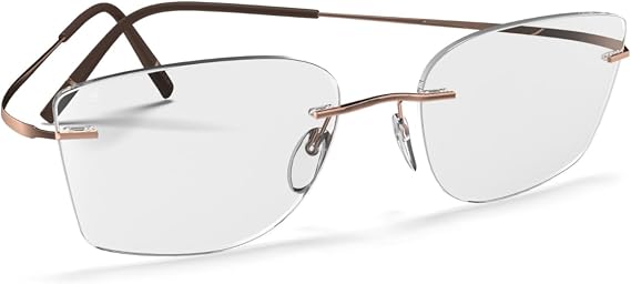Silhouette Eyeglasses Titan Minimal Art Stellar Chassis Rimless 5599 3530 Aurora Rosegold