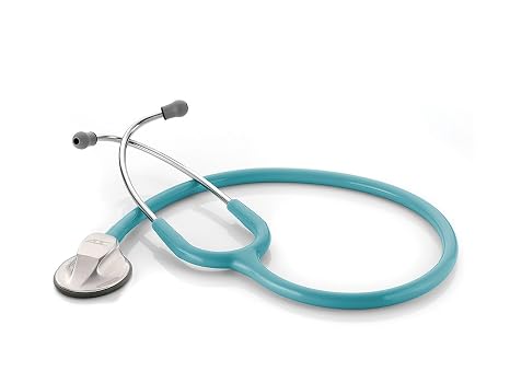 ADC Adscope 615 Clinician Stethoscope, Oversized Chestpiece, AFD Tunable | Single-Sided Zinc Alloy Sculpted Chestpiece & Stainless Steel Binaural, 30 Inch Length, Brushed Finish, White