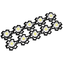 uxcell 280-350mA 1W LED Chip Bulb COB Light Beads Pure White Super Bright High Power for Floodlight 10pcs