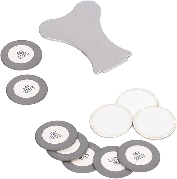 10 Head Ultrasonic Mist Maker, 20mm Ceramic Discs, Atomizer Fogger Replacement Parts with Sealing Ring, for Humidifier, Dust Collector, Sterilizer, Atomizer, with Washer, for
