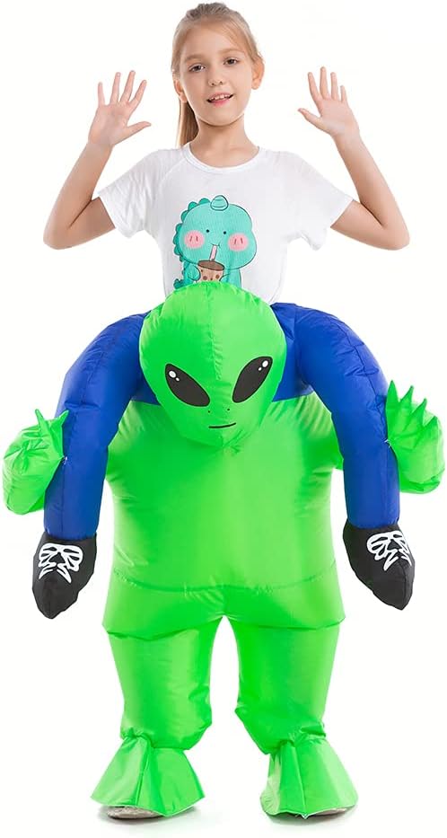 Inflatable Child Alien Costume, Piggy Back Rider Cosplay Boys Girls