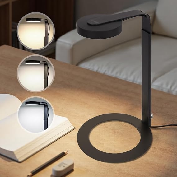 LANDEN LED Desk Lamp with Magnetic Head 3 Modes & USB Timer, Stepless Dimming, Full Spectrum Light for Terrariums, Plants, Bonsai, or Minimalist Ambient Lighting for Bedroom, Office, Workspace