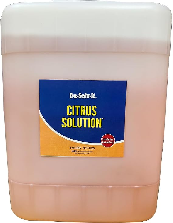 De-Solv-it Orange-Sol Citrus Solution - Odor & Stain Remover for Cloth, Wood, Glass & More, 5 gallon