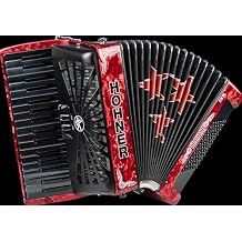 Hohner TriStar II 72 Piano Accordion - Pearl Red