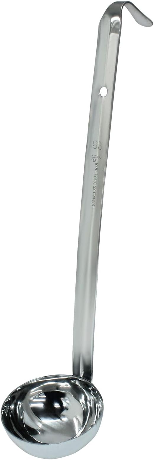 2 oz Ladle, Stainless Steel | Long Handle with Hook, Metal, For Sauces, For Soup, 1Pc