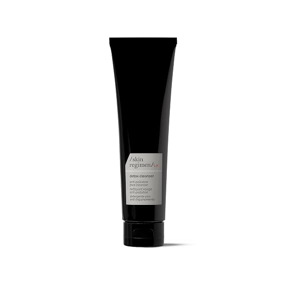 /skin regimen/ Lx Detox Cleanser, Anti-Pollution Face Wash, Removes Makeup, SPF, Urban Dust, Longevity Complex, Natural Aroma, Clean Beauty, Vegan, Daily Use, All Skin Types, 5.07 Fl Oz