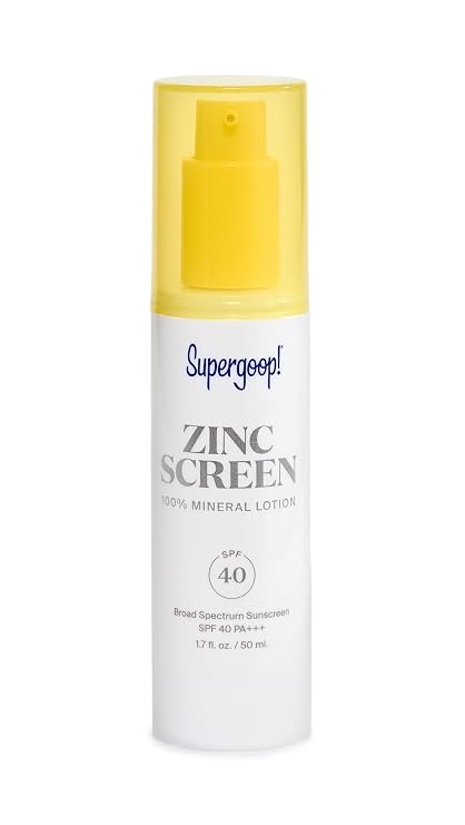 Supergoop! Zincscreen - 1.7 fl oz - SPF 40 PA+++ 100% Mineral Face Lotion & Broad Spectrum Sunscreen - Non-nano Zinc Oxide for Daily UV Protection - Lightweight, Blendable Formula with Pink Hue