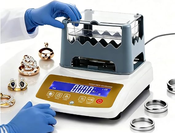 Professional Gold Purity Tester Kit - Digital Electronic Analyzer & Density Meter for Accurate Precious Metal Authenticity Verification