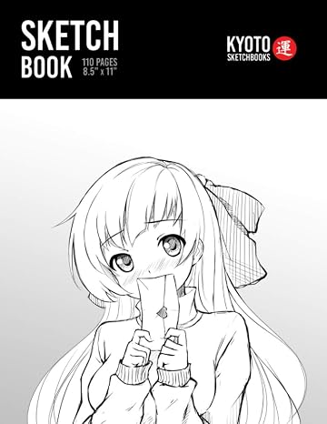 Anime Sketchbook: Shy Anime Girl Love Letter - Large Blank Sketchbook for Drawing, Writing or Painting - 8.5" x 11" - 110 Pages (Anime Drawing Books)