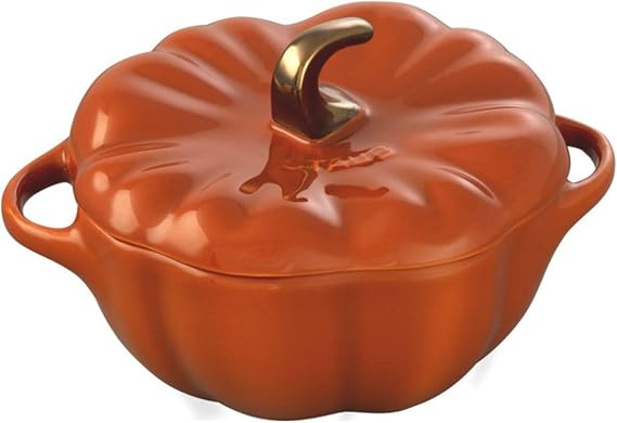 staub La Cocotte Special Shape 40511-554 Pumpkin Cocotte Cinnamon, 5.9 inches (15 cm), 0.2 fl oz (0.68 ml), Ceramic, Heat Resistant, Storage Container, Microwave Safe