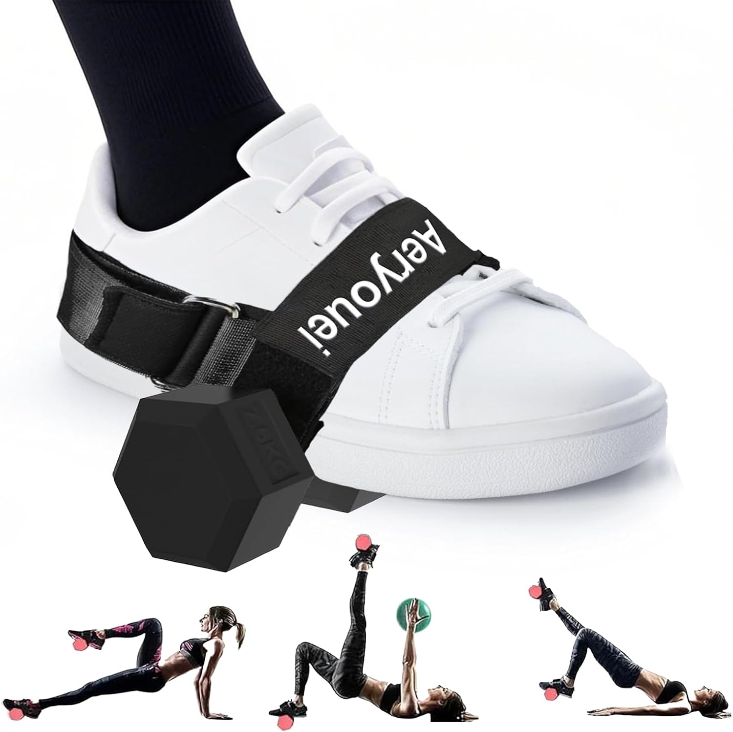 Dumbbell Foot Attachment, Tibialis Trainer, Adjustable Ankle Weights, Leg Workouts at Home for Hip Flexors,Ankle Straps for Weight Lifting,Shin Splint,Hamstring Curls,Leg extensions,Home Gym Equipment