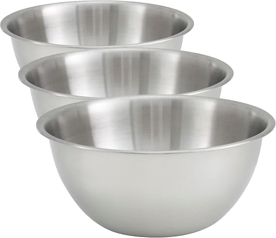 Winco Deep Mixing Bowl, 13-Quart (Pack of 3)