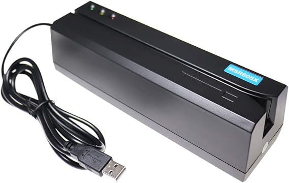MSR605X USB Card Reader Writer Mag Swipe 3-Track Compatible w/ MSR206 MSR605 MSR606