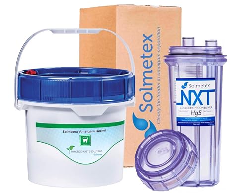 NXT Hg5 Collection Container with Recycle Kit and Practice Solutions Amalgam Bucket