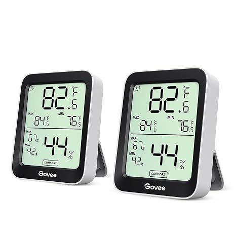 Govee Thermometer Hygrometer 2Pack, Bluetooth Humidity Meter with APP Alert