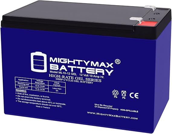 Mighty Max Battery 12V 10AH Gel F2 Replacement Battery Compatible with Verizon FiOS PX12072-HG