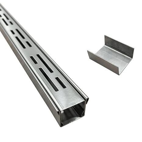Slimline Drainage Channel 3.5cm W 1 Pc,Silver Channel Drain,Trench Drain