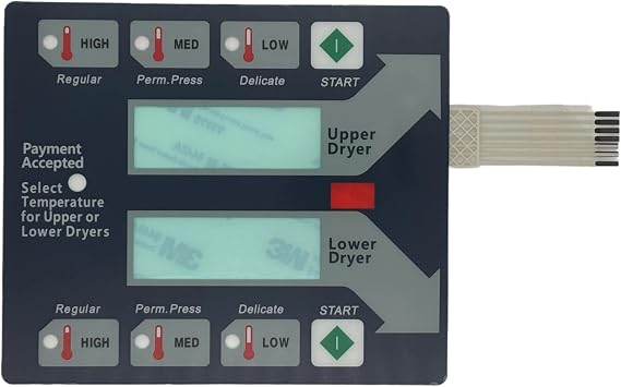 9801-059-006 Touchpad Control Panel for Dexter Stack Dryer Washer Touchpad Replacement 9801-059-004, 9801-059-005 Fit DDAD50KC, DDBD50, DDBD50KC