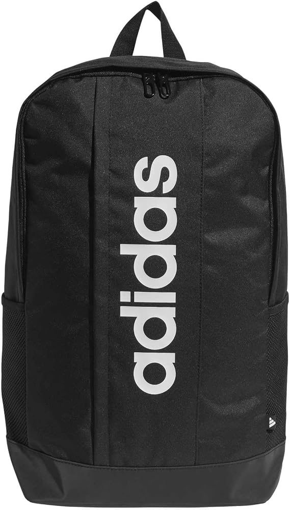 adidas Unisex Linear Backpack, black/black/white, One Size