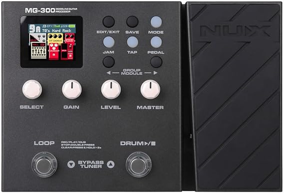 NUX Multi Effects Guitar Pedal Black Multi Effects Distortion/Modulation/Ambience Guitar Multi Effect Pedal MG-300