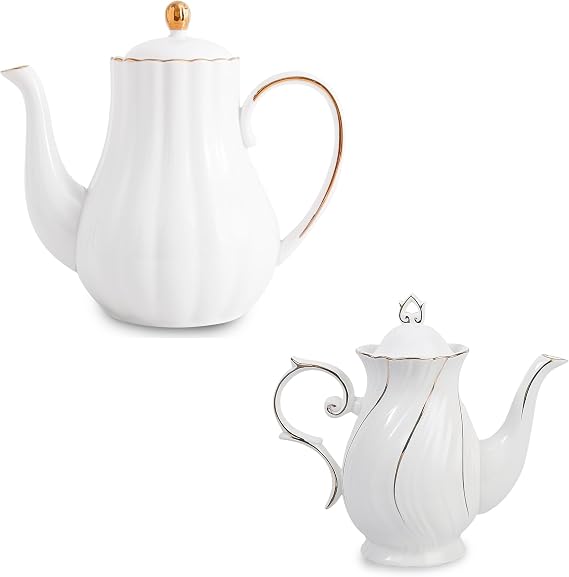 Agyiuns tea pot ceramic,Porcelain teapot with lid for Tea, Milk, Coffee, Flower tea