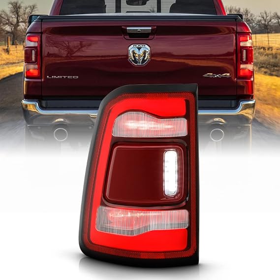 KEEKPO - For [LED Type w/Blind Spot] 2019-2023 Ram 1500 Factory Red Tail Light Brake Lamp Replacement Driver Side