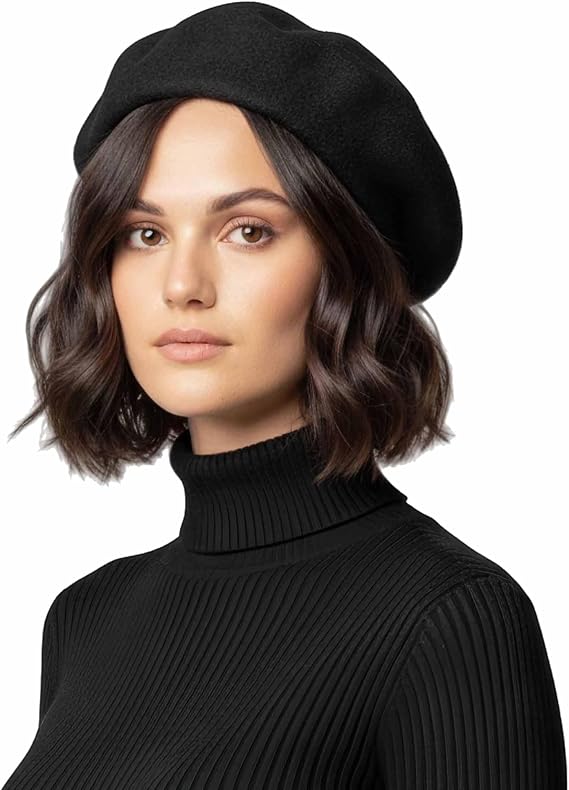 Basic Sense Wool Beret Hat for Women - Classic French Style