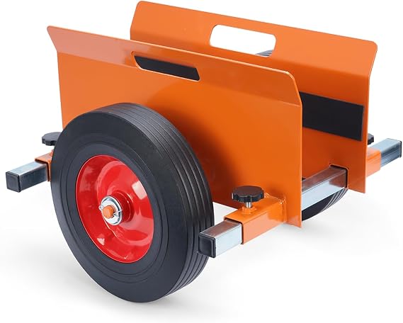 AIWFL Panel Dolly Heavy Duty Door Cart 1100LBS Capacity Slab Dolly Adjustable Drywall Mover with 10" Solid Wheels Panel Cart for Drywall Sheet Material Handling All Terrain Moving