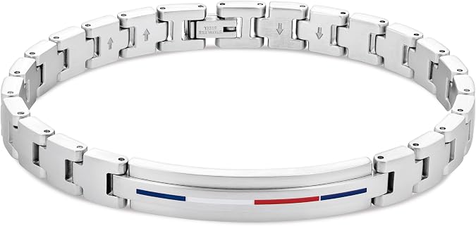 Tommy Hilfiger Men's Jewelry Link Bracelet, Color: Silver (Model: 2790313)