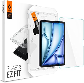 Spigen Tempered Glass Screen Protector [GlasTR EZ Fit] Designed for iPad Air 11 inch M4 (2026) / M3 (2025) / M2 (2024) [9H Hardness/Case-Friendly]