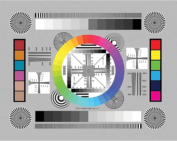 High Resolution 8.5x11 Chrome SD Professional Lens Test Chart, 3-Pack