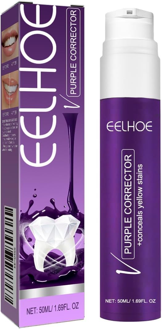 Purple V34 Toothpaste Color Collector for Sensitive Teeth Mild Formulation, Stain Removal, Dental Plaque Remover & Shine Mild Formulation, Bad Breath Care, 4.2 oz 120 g 3