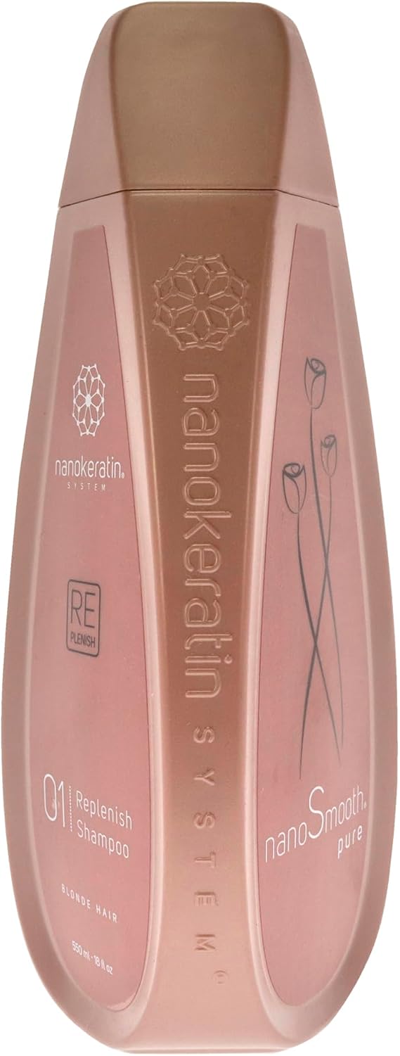 Nanokeratin nanosmooth pure replenish shampoo (550ml)