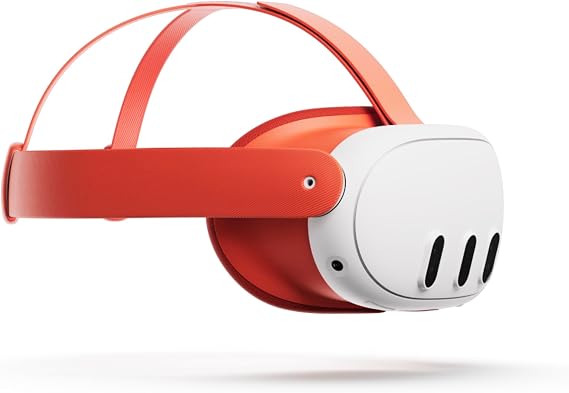 Meta Quest 3 Facial Interface and Head Strap (Blood Orange)