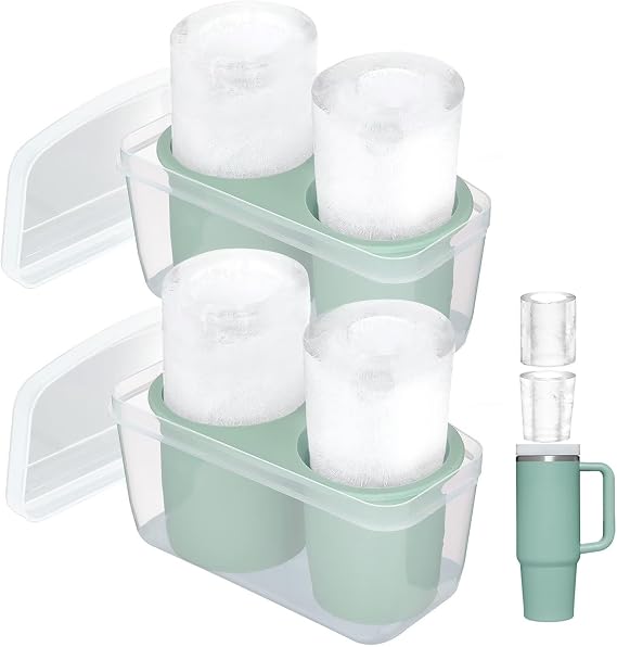 Ice Mold for Stanley Cup 30oz 40oz, Silicone Ice Tray, Eucalyptus