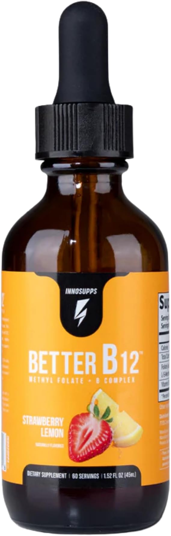 InnoSupps Better B12 Liquid Drops, Unflavored, 60 Servings