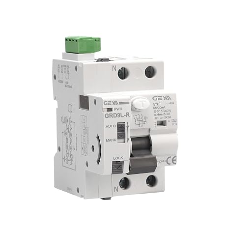 GEYA Auto Recloser with A Type RCCB RCD ELCB Self-Reclosing Device Safety Breaker (Auto Recloser AC220V+A Type RCCB 2P-40A-30mA)
