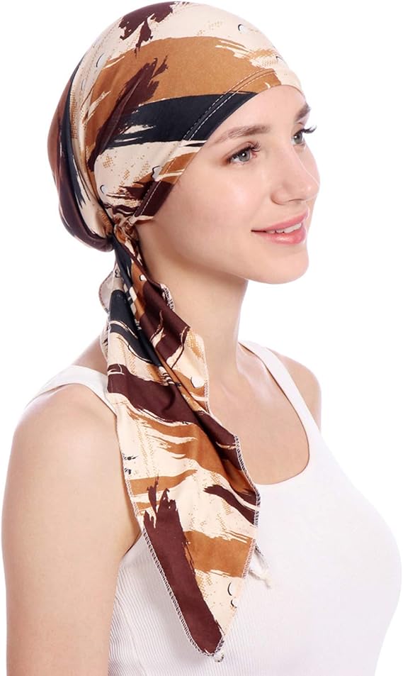 KINGREE Chemo Cap,Turban Headwear,Multi Function Headwrap and Chemo Hats for Hairloss