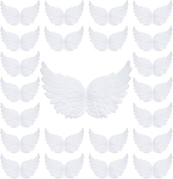 Rbenxia Plastic Angel Wing for Crafts Mini 3D Angel Wing for Christmas Tree