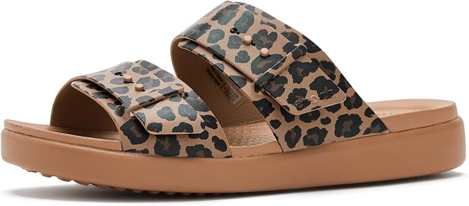 Crocs Women's Brooklyn Animal Buckle Low Sandals
