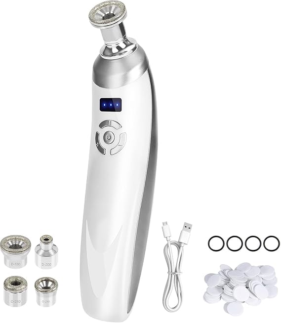 Professional Diamond Microdermabrasion Device, Portable Dermabrasion Crystal Device for Facial Care, Blackhead Removal Kit, Microdermabrasion Device for Home Use