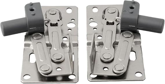 1 Pair Soft Close Flip Down Tray Hinges with Damping Design,Self Closing Cabinet Door Hinges,Tip-Out Door Support Frame 45 Opening Angle for Closets Bookcases Sink Hinge Scissor Hinge