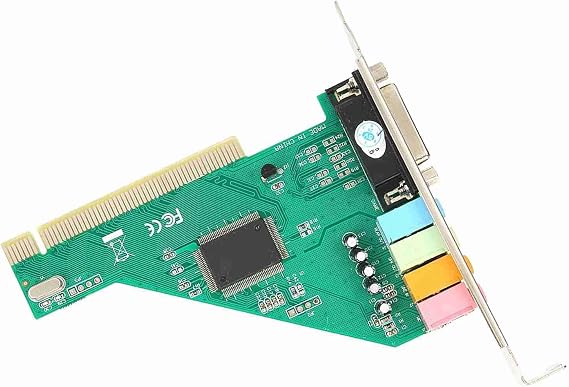 4.1 Channel PCI Sound Card for Computer Desktop, CMI8738 Chip Internal o Karte, Stereo Surround Sound with Full Duplex Playback and Recording