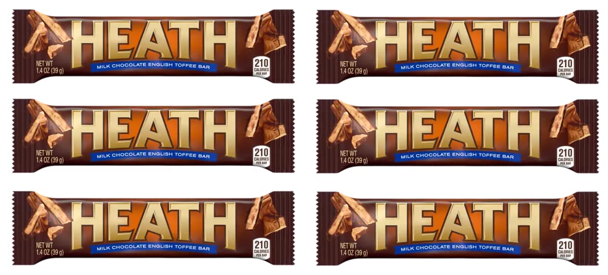HERSHEYS Chocolate Full Size Candy Bars - 5TH AVENUE - ROLO Creamy Caramels Wrapped in Rich Chocolate - HEATH English Toffee - SKOR Crisp Butter Toffee - HERSHEYS KISSES - PAYDAY Peanut Caramel - WHOPPERS Malted Milk Chocolate Balls - YORK PEPPERMINT PATTIE Dark Chocolate - Great for Holidays, Parties, Gifts & More!! HEATH Milk Chocolate - 1.4 Ounce, 6 Count
