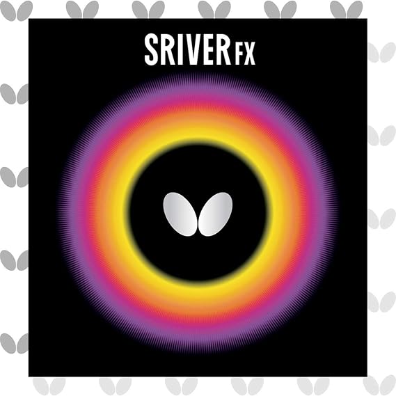 Butterfly Sriver FX Table Tennis Rubber | 1.9 mm, 2.1 mm, or 2.3 Sponge Thickness Options | Red or Black | 1 Inverted Table Tennis Rubber Sheet | Professional Table Tennis Rubber