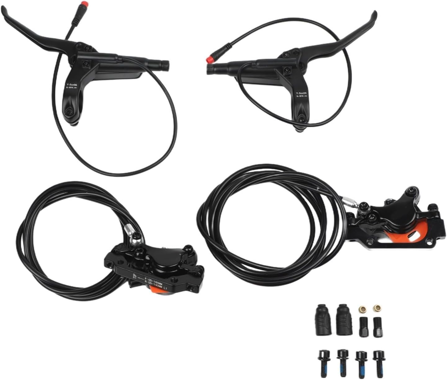 Hydraulic Disc Brake Assembly With Sensor, For NUTT Electric Bikes, Precise Metal Braking Kit For AD-5 For KuKirin G4 Max Scooters